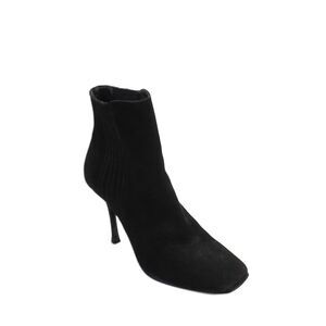 Lesilla Womens Suede Stretch Inset Pull On Ankle Boots Black Size 39 9